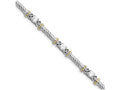 FJC Finejewelers Sterling Silver And Cubic Zirconia Bracelet