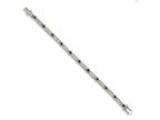 FJC Finejewelers Sterling Silver Blue And Clear Cubic Zirconia Bracelet
