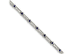 FJC Finejewelers Sterling Silver Blue And Clear Cubic Zirconia Bracelet