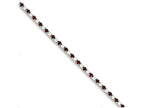 FJC Finejewelers Sterling Silver 7inch Red And White Cubic Zirconia Bracelet