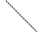 FJC Finejewelers Sterling Silver 7inch Green And White Cubic Zirconia Bracelet