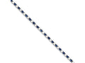 FJC Finejewelers Sterling Silver Blue And Clear Cubic Zirconia Bracelet