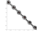 FJC Finejewelers Sterling Silver Antiqued Garnet Bracelet