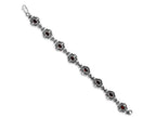 FJC Finejewelers Sterling Silver Antiqued Garnet Bracelet