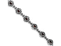 FJC Finejewelers Sterling Silver Antiqued Garnet Bracelet