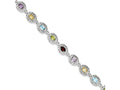 FJC Finejewelers Sterling Silver 6.5inch Multicolored Stone Bracelet