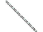 FJC Finejewelers Sterling Silver 7inch Created Opal Xo Bracelet