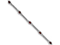 FJC Finejewelers Sterling Silver Garnet Bracelet