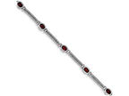 FJC Finejewelers Sterling Silver Garnet Bracelet
