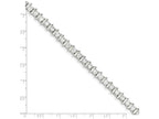 FJC Finejewelers Sterling Silver and Cubic Zirconia Fancy Polished Bracelet
