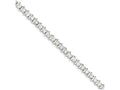 FJC Finejewelers Sterling Silver and Cubic Zirconia Fancy Polished Bracelet