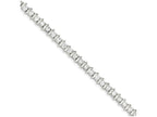 FJC Finejewelers Sterling Silver and Cubic Zirconia Fancy Polished Bracelet