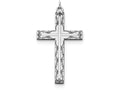 FJC Finejewelers Sterling Silver Laser Designed Cross Pendant Necklace - Chain Included