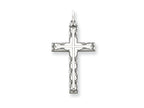 FJC Finejewelers Sterling Silver Laser Designed Cross Pendant Necklace - Chain Included