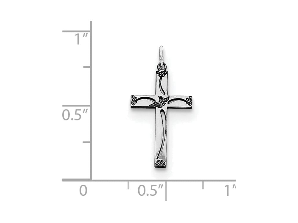FJC Finejewelers Sterling Silver Laser Designed Cross Charm