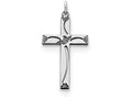 FJC Finejewelers Sterling Silver Laser Designed Cross Pendant Necklace - Chain Included