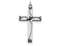 FJC Finejewelers Sterling Silver Laser Designed Cross Pendant Necklace - Chain Included