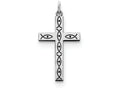 FJC Finejewelers Sterling Silver Laser Designed Cross Pendant Necklace - Chain Included