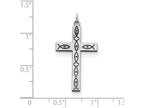 FJC Finejewelers Sterling Silver Laser Designed Cross Pendant Necklace - Chain Included