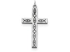 FJC Finejewelers Sterling Silver Laser Designed Cross Pendant Necklace - Chain Included