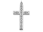 FJC Finejewelers Sterling Silver Laser Designed Cross Pendant Necklace - Chain Included
