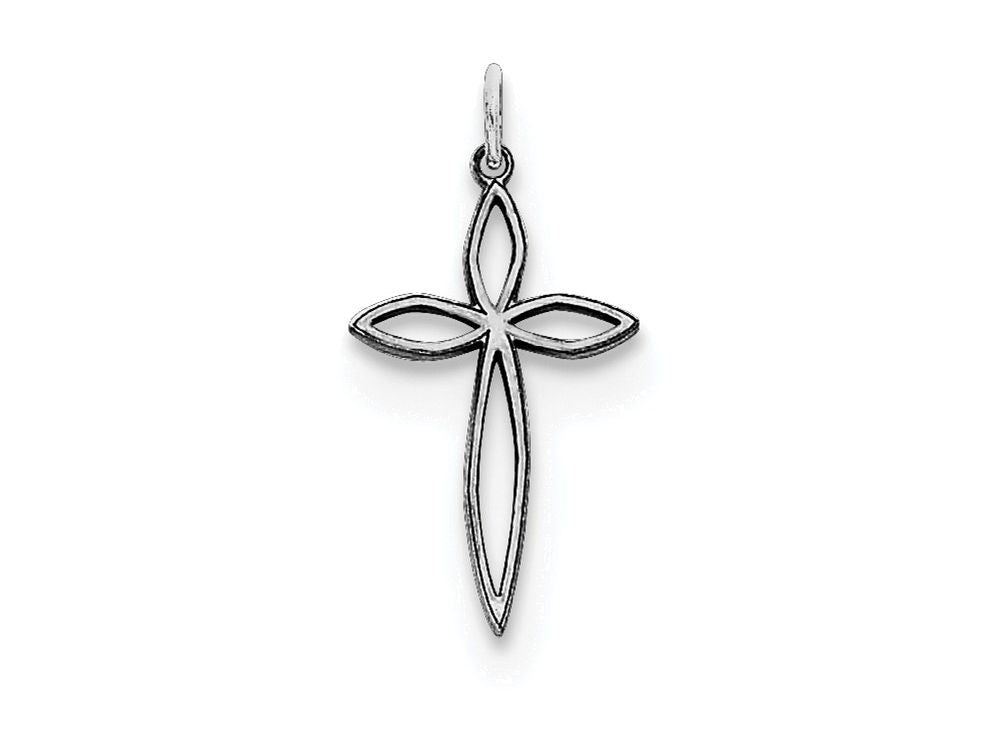 FJC Finejewelers Sterling Silver Laser Designed Cross Charm