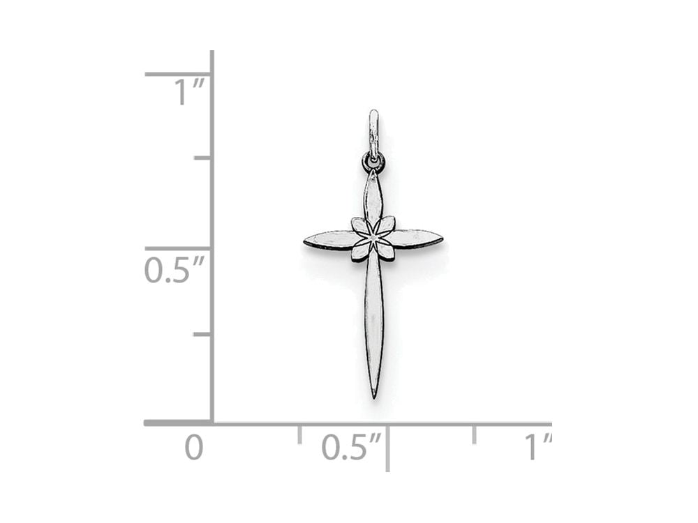 FJC Finejewelers Sterling Silver Laser Designed Cross Charm