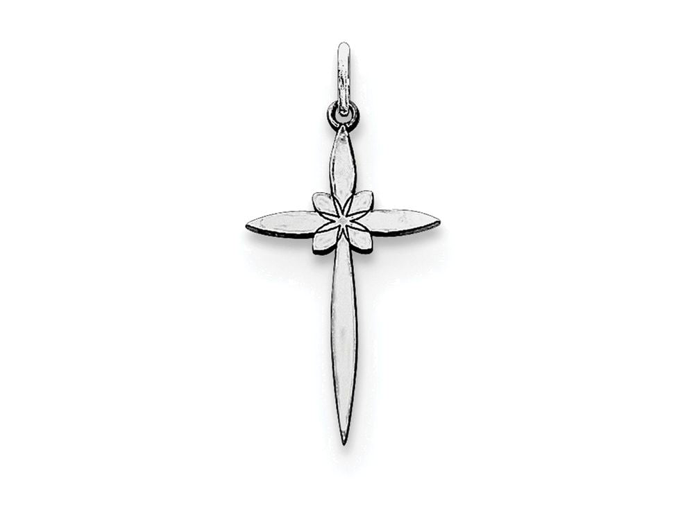 FJC Finejewelers Sterling Silver Laser Designed Cross Charm
