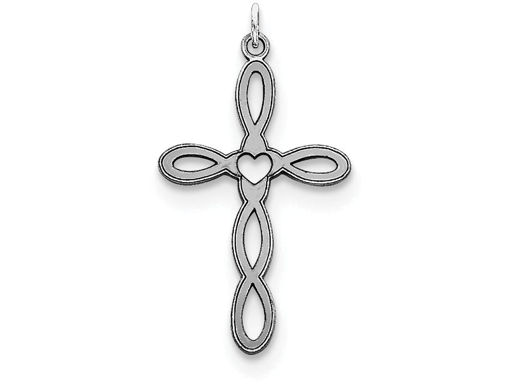 FJC Finejewelers Sterling Silver Laser Designed Cross Pendant Necklace - Chain Included