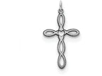 FJC Finejewelers Sterling Silver Laser Designed Cross Pendant Necklace - Chain Included