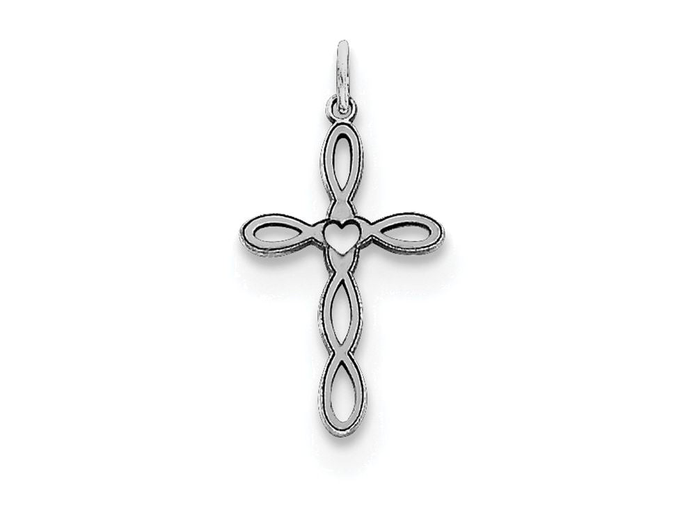 FJC Finejewelers Sterling Silver Laser Designed Cross Charm