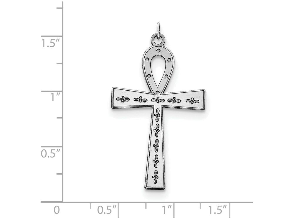 FJC Finejewelers Sterling Silver Laser Designed Cross Pendant Necklace - Chain Included