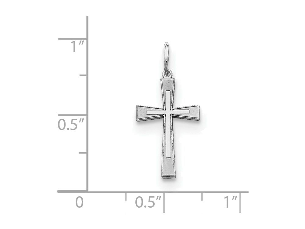 FJC Finejewelers Sterling Silver Laser Designed Cross Charm