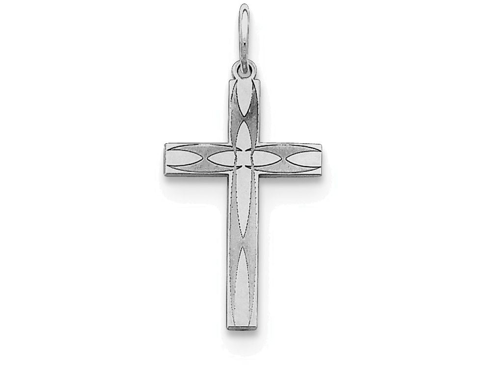 FJC Finejewelers Sterling Silver Laser Designed Cross Pendant Necklace - Chain Included