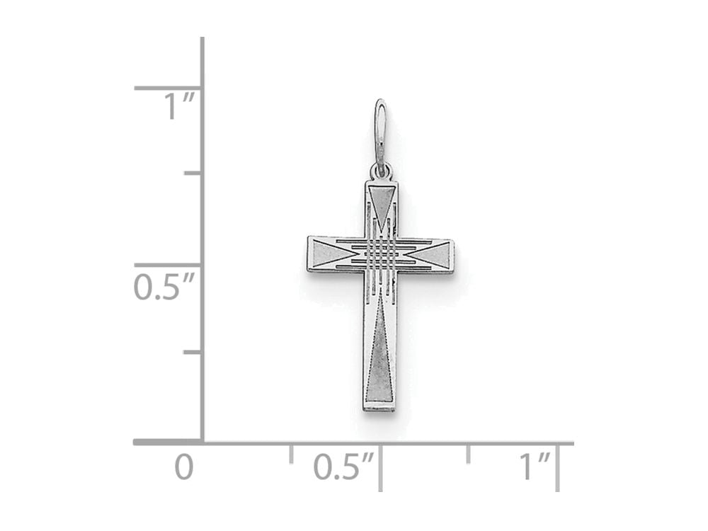 FJC Finejewelers Sterling Silver Laser Designed Cross Charm