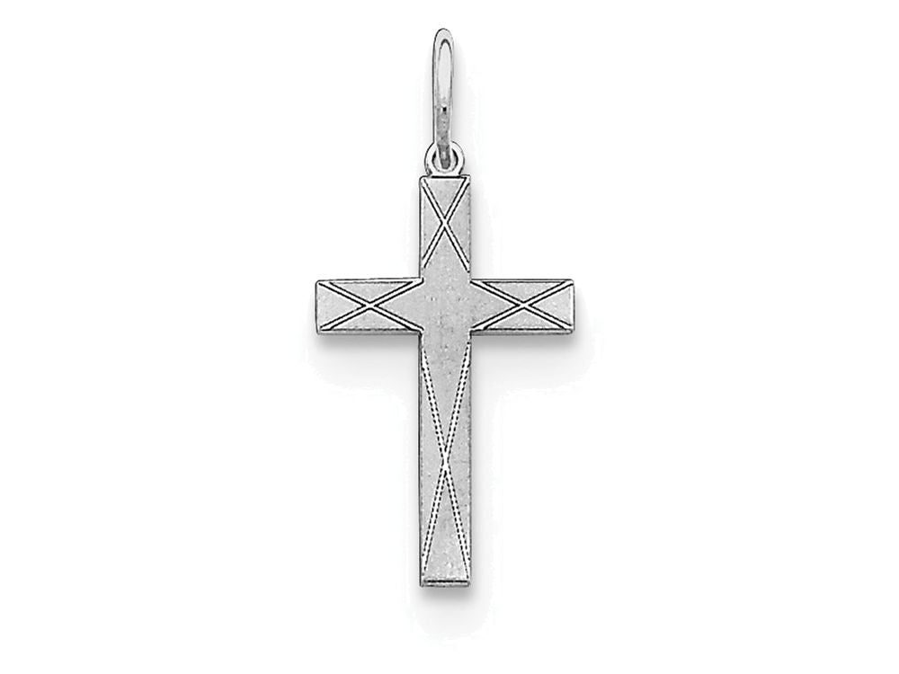 FJC Finejewelers Sterling Silver Laser Designed Cross Charm