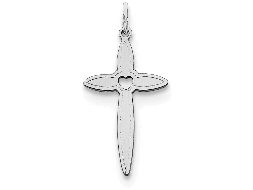 FJC Finejewelers Sterling Silver Laser Designed Cross Pendant Necklace - Chain Included