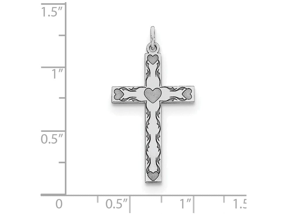 FJC Finejewelers Sterling Silver Laser Designed Cross Pendant Necklace - Chain Included