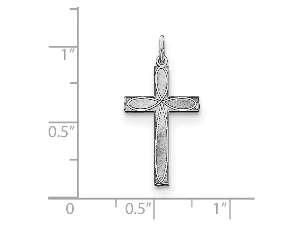 FJC Finejewelers Sterling Silver Laser Designed Cross Pendant Necklace - Chain Included