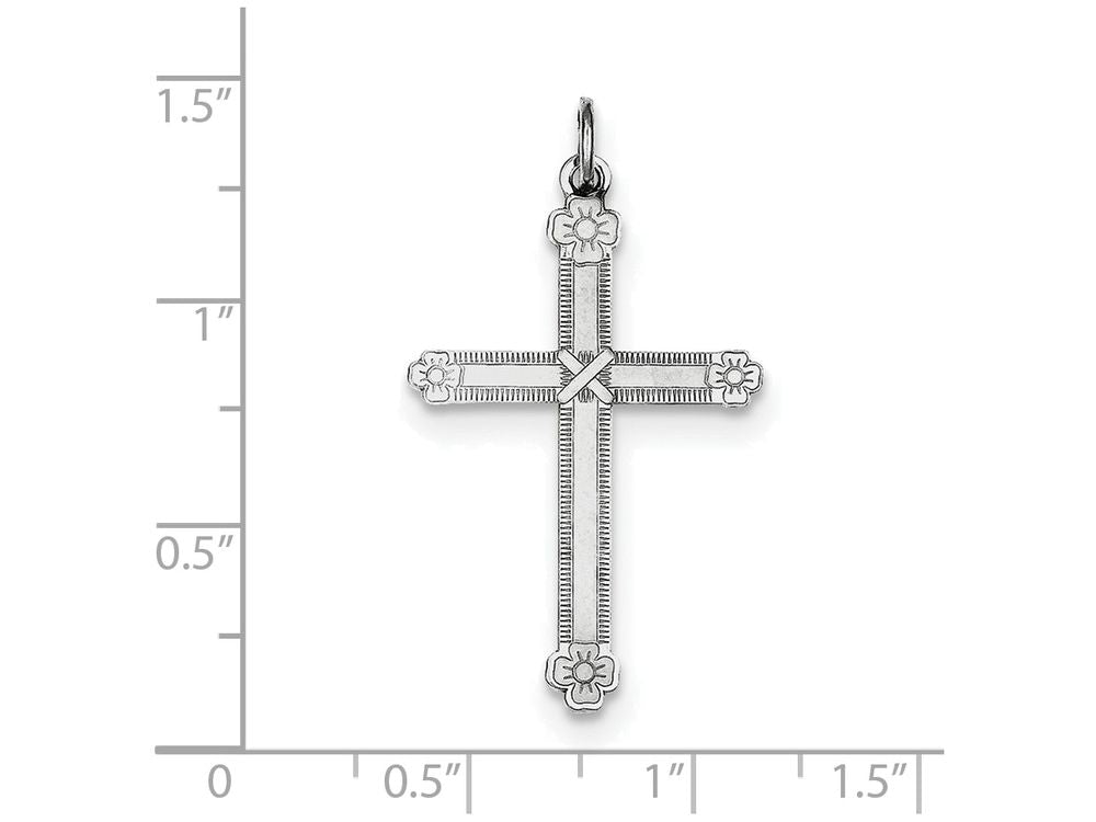 FJC Finejewelers Sterling Silver Laser Designed Crosterling Silver Charm