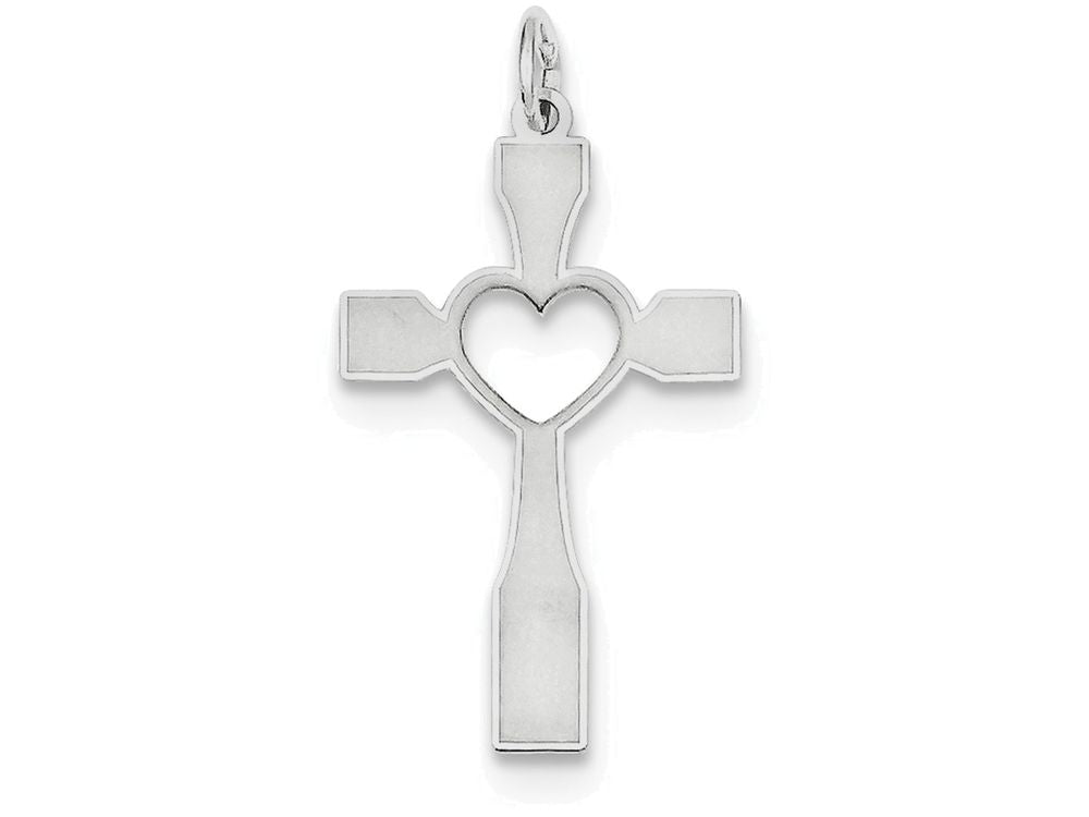 FJC Finejewelers Sterling Silver Laser Designed Cross Pendant Necklace - Chain Included