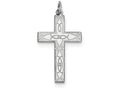 FJC Finejewelers Sterling Silver Laser Designed Cross Pendant Necklace - Chain Included