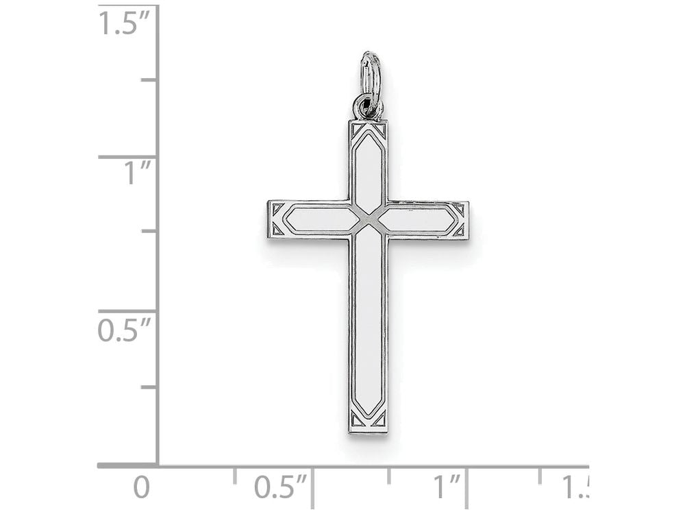 FJC Finejewelers Sterling Silver Laser Designed Cross Pendant Necklace - Chain Included