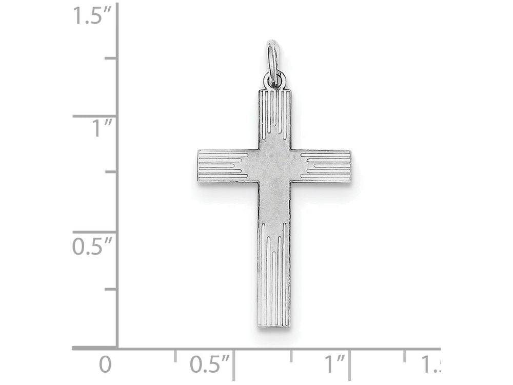 FJC Finejewelers Sterling Silver Laser Designed Cross Pendant Necklace - Chain Included