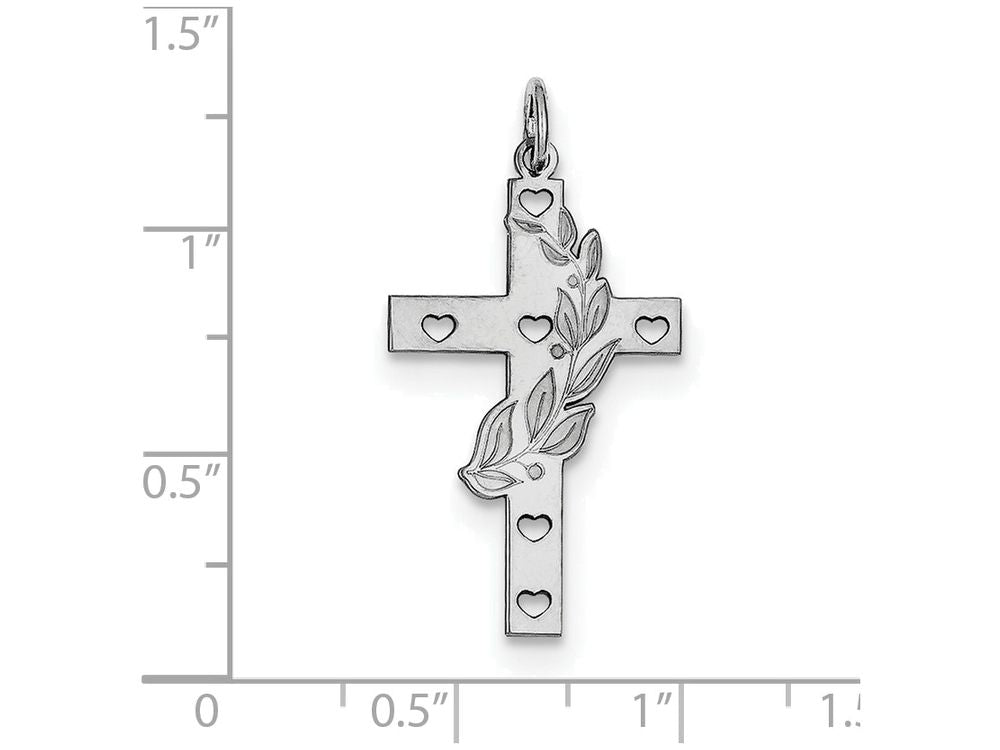 FJC Finejewelers Sterling Silver Laser Designed Cross Pendant Necklace - Chain Included