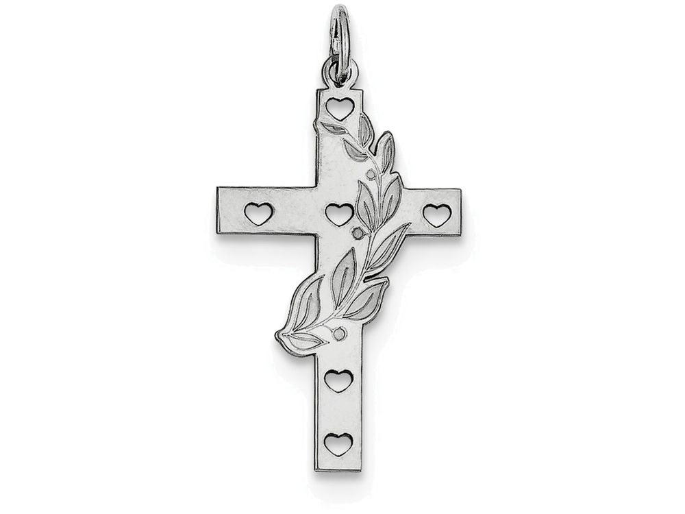 FJC Finejewelers Sterling Silver Laser Designed Cross Pendant Necklace - Chain Included