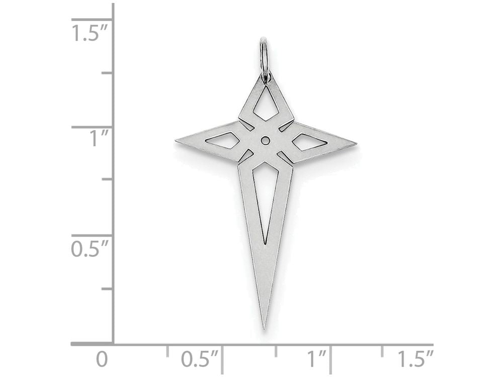 FJC Finejewelers Sterling Silver Laser Designed Cross Pendant Necklace - Chain Included