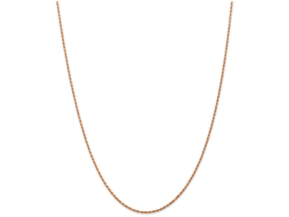 FJC Finejewelers 9 Inch 14k Rose Gold 1.5mm bright-cut Rope Chain Ankle Bracelet (Smaller Ankles)
