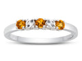 FJC Finejewelers 2.5mm Citrine and White Topaz Band / Ring