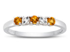 FJC Finejewelers 2.5mm Citrine and White Topaz Band / Ring